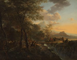 Italienische Landschaft mit einem Zeichner