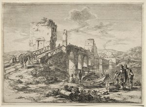 Die Molle-Brücke über den Tiber