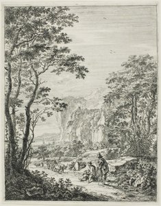 Der Ochsenkarren, aus Aufrechte italienische Landschaften von Jan Both