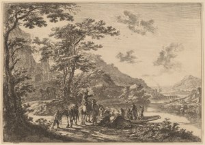 Blick auf den Tiber in der Campagna von Jan Both