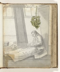 Mann mit Buch am Fenster von Jan Brandes