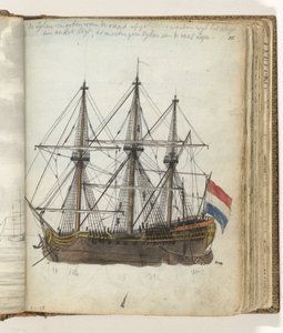 Ostindienfahrer vor Anker von Jan Brandes