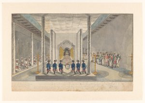 VOC-Delegation bei einer Audienz mit dem König von Kandy, Sri Rajadi Raja Sinha von Jan Brandes