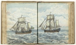 Schwedische Brigg auf See