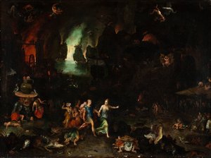 Aeneas und die Sibylle in der Unterwelt von Jan Brueghel the Elder