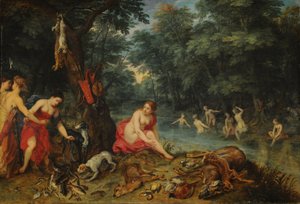 Bad der Nymphen (Die Nymphen der Diana kehren vom Fischfang zurück)
