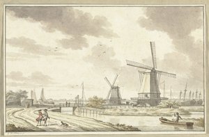Ansicht an der Zandhoek, außerhalb der Haarlemmerpoort in Amsterdam von Jan Bulthuis