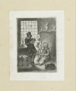 Interieur mit einer Familie