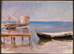Boote am Ufer. Von einer Reise nach Konstantinopel von Jan Ciągliński