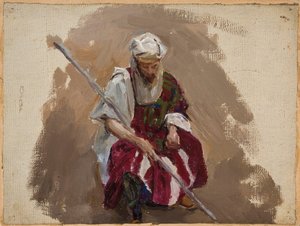 Mariino - Porträt in afrikanischer Kleidung von Jan Ciągliński