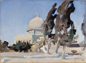 Omar-Moschee in Jerusalem. Aus einer Reise nach Palästina von Jan Ciągliński
