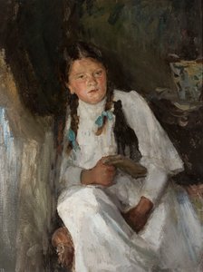 Porträt eines Mädchens von Jan Ciągliński
