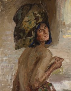 Studie einer Frau für das Gemälde "Osten" von Jan Ciągliński