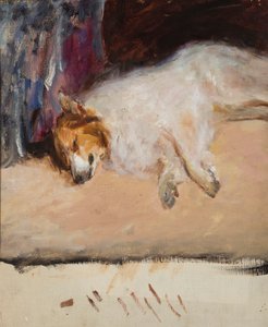 Studie eines schlafenden Hundes für "Porträt des Fürsten Golicyn" von Jan Ciągliński