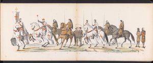 Maskerade der Leidener Studenten, 1865 (Tafel 5) von Jan Daniël Cornelis Carel Willem baron de Constant Rebecque