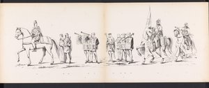 Maskerade der Leidener Studenten, 1865 (Tafel 6) von Jan Daniël Cornelis Carel Willem baron de Constant Rebecque