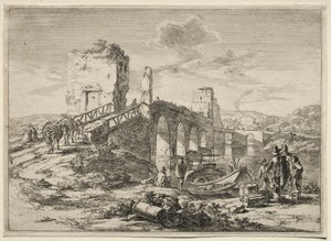 Die Molle-Brücke über den Tiber