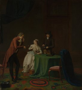 Konversationsstück Der Geruchssinn, wahrscheinlich 1791 von Jan Ekels the Younger