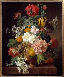 Blumenvase mit zerbrochener Knolle von Jan Frans van Dael