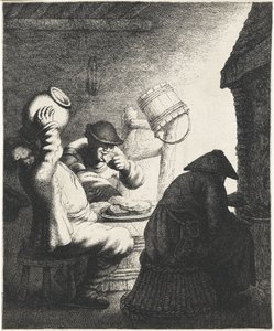 Figuren essen Pfannkuchen in einem Innenraum, Geschmack, Die fünf Sinne (Serientitel)
