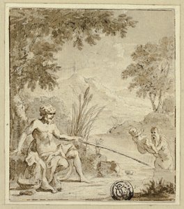 Mythologische Geburt eines Gottes oder Halbgottes aus einem Fluss
