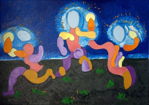 In den warmen Nächten im Juni feiern die Troglodyten das Feuer, 2009 von Jan Groneberg