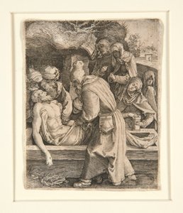 Begräbnis, aus Die Passion von Jan Harmensz. Muller