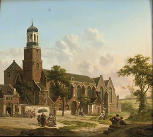 Stadtbewohner in der Nähe der Nicolaikerk, Utrecht