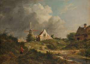Ansicht der verfallenen Mauer in Amsterdam auf der Stadtseite zwischen dem Muiderpoort und dem Weesperpoort