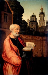 Heiliger Petrus (Detail) von Jan II Provost