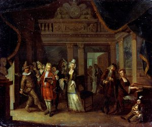Ein Hauskonzert, 18. Jahrhundert von Jan Josef Horemans the elder