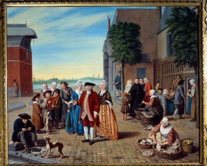 Spaziergang zum Fisch und Adlige in den Niederlanden