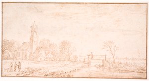 Die Dorfkirche in Lisse von Jan Josefsz van Goyen