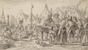 Fischmarkt, 1624 von Jan Josephsz van Goyen
