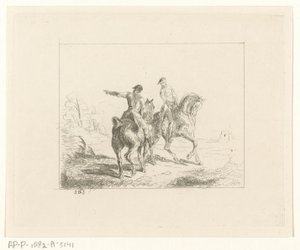 Landschaft mit zwei Reitern