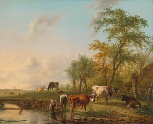 Landschaft mit Vieh