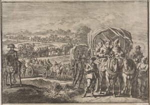Mönche aus Nordbrabant fliehen nach Antwerpen, 1637 von Jan Luyken (attributed to)