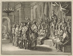 Christus vor dem Hohepriester Hannas von Jan Luyken