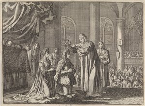 Krönung von Wilhelm III. und Maria II. Stuart durch den Erzbischof von Canterbury, 1689 von Jan Luyken
