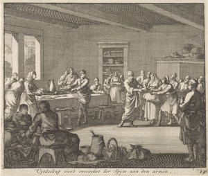 Verteilung von Lebensmitteln an die Armen von Jan Luyken
