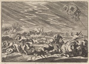 Schweres Gewitter in Donsenhausen in Thüringen, 1674 von Jan Luyken