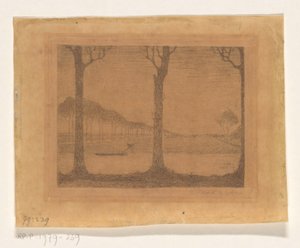 Bäume entlang des Kanals bei der Woudsterweg von Jan Mankes (signed by artist)