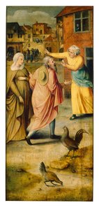 Maria und Josef finden keine Unterkunft in Bethlehem