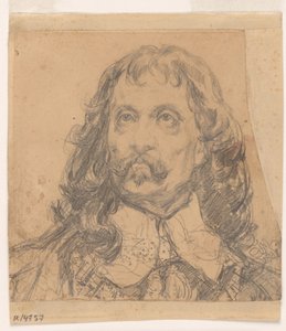 Porträtstudie für den Kopf von Jan Kazimierz (wahrscheinlich Studie für ein Gemälde) von Jan Matejko