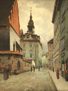 Die Altneusynagoge und das Jüdische Rathaus, Prag von Jan Minarik