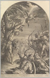 Martyrium des Heiligen Sebastian, ca. 1600 von Jan Muller