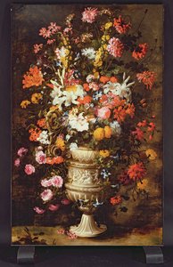 Blumen in einer verzierten Vase von Jan Peeter Brueghel