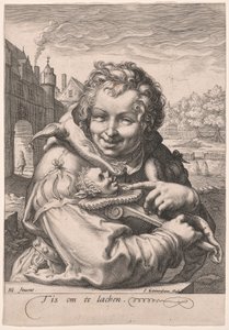 Narr mit einem Stab von Jan Saenredam