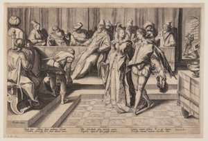 Salome tanzt vor Herodes von Jan Saenredam