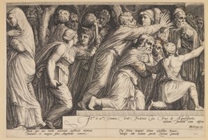 Die Bestrafung der Niobe (Tafel 4) von Jan Saenredam